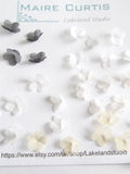 Silk organza appliquŽ sew on mayflowers in four sizes for costume or veil embellishment silk flower