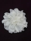 M&S Schmalberg 5.5" Silk Organza Gardenia Wedding Flower Hair-Clip - Made in USA  (Bridal Flower) silk flower