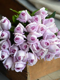 Pale Mauve Rosebuds, Pale Lilac Rosebuds, Real Touch Faux RoseBuds,  DIY Wedding Centerpieces, Silk Bridal Bouquets, Artificial Flowers silk flower