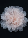 M&S Schmalberg 5.5" Light Pink Silk Organza Mum Wedding Flower Hair-Clip - Made in USA  (Bridal Flower) silk flower