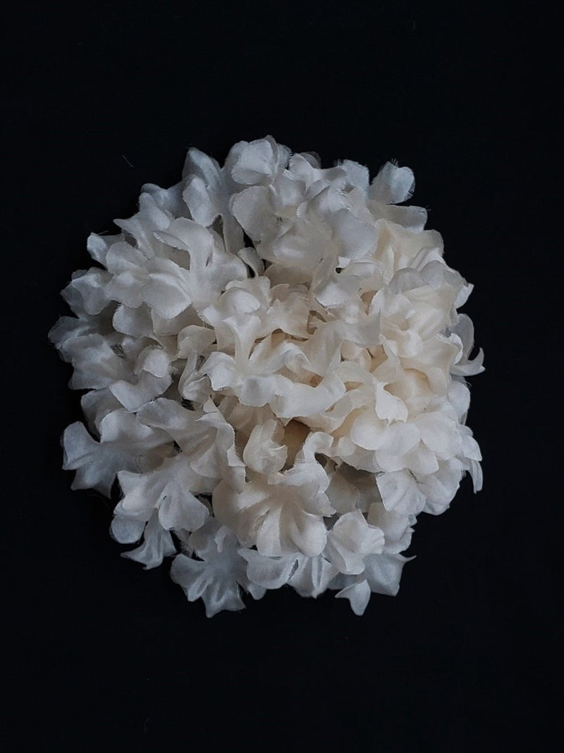 M&S Schmalberg 5" Blush Silk Satin Faced Organza Hydrangea Wedding Flower Hair-Clip - Made in USA  (Bridal Flower) silk flower