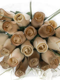 50 Year Anniversary Golden and White Wooden Rose Bouquet The Original Wooden Rose, Flowers for all Occasions 1, 2, or 3 Dozen Bouquets sympathy flower