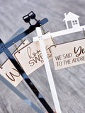 Housewarming Cake Topper | New Home Party Stake | Welcome Realtor Celebration Sign Toppers house warming flower