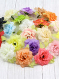 20 Colors Mini Silk Rose With Leaf / Artificial Flower Head in Bulk For DIY Hairclip Decor Garland Scrapbook Crown Flower Mobile Fake Flower silk flower