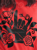 ASL I love you Sign Language Roses deaf awareness svg DIGITAL FILE cricut easy to weed beginner simple Love Romance Flower