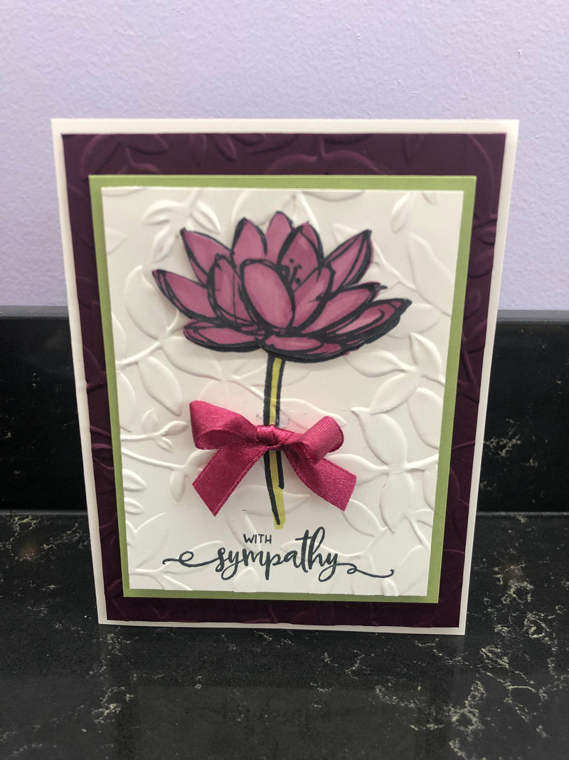 Blackberry Sympathy Flower Blank Card sympathy flower
