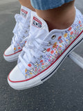 Flower Shoes - Flower Field Custom Low Top Converse wedding flower