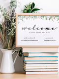 Floral Welcome WiFi Print, Floral Welcome WiFi Poster, Guest bedroom Art, Guest Art, Print, House Warming, Digital Download Wall Art house warming flower