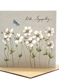 Sympathy card, Anemone flowers sympathy flower