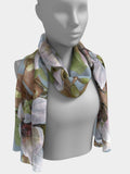 Vancouver Magnolia spring Long Scarf 100% Silk silk flower