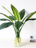 Quality Artificial Palm Stem Arrangement Home Fake Alocasia Decoration Faux Monstera Deliciosa Strelitzia Nicolai Leaf Wild Fern Plant Pick faux plants