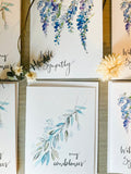 With Sympathy Cards, My Condolences Cards, Lavender Cards, Botanical Cards, Thinking of You Notes, Watercolour Sympathies, Soft Colours sympathy flower