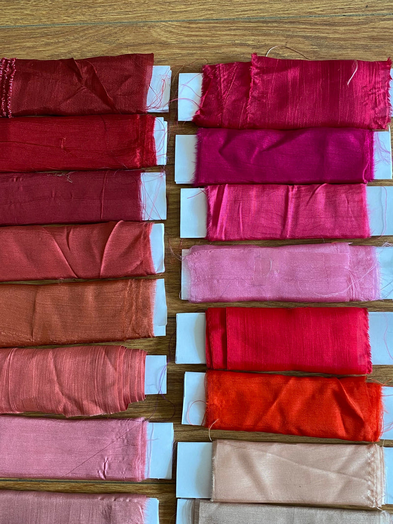Pack of 10 Vietnam Natural Habotai Silk Ribbons 5x33"/12x85 cm, 10x33"/25x85 cm, Custom Size Habotai Silk Scraps with Hand-Torn Raw Edges silk flower