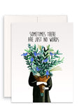 Cardinal Flowers Sympathy Card - Thinking of You Card - There Are No Words sympathy flower