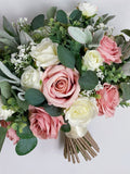 Dusty Rose Wedding Bouquet: Blush Pink, Eucalyptus, Boho Bridal Bouquet Bouquet