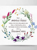 Catullus Love Poem Print, Watercolor Floral Wreath (Digital Download) Love Romance Flower