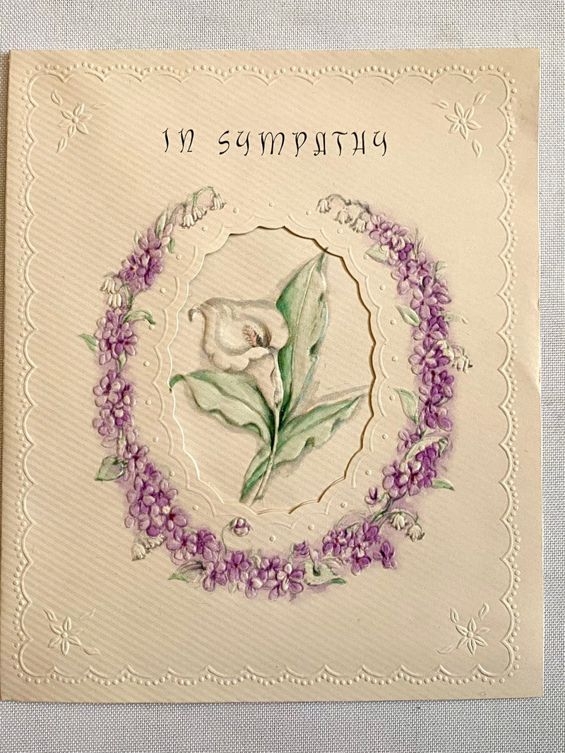 Your Choice NOS Vintage Sympathy Card Flowers Funeral Loss Passed Away Death Ephemera Loved One sympathy flower