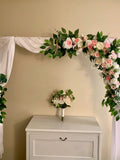 Wedding Arch Flower Arrangement, Bridal Bouquet, Boutonniere, Silk Floral Set flower spore