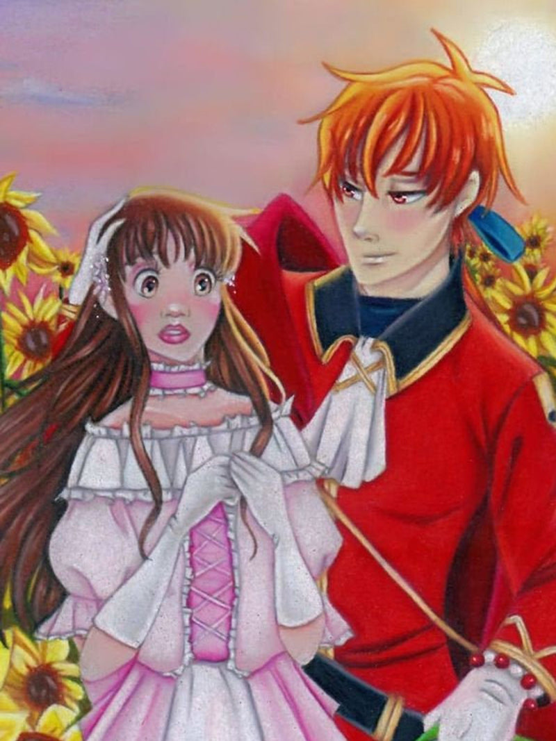 8x10" Prince Kyo and Tohru Print Love Romance Flower