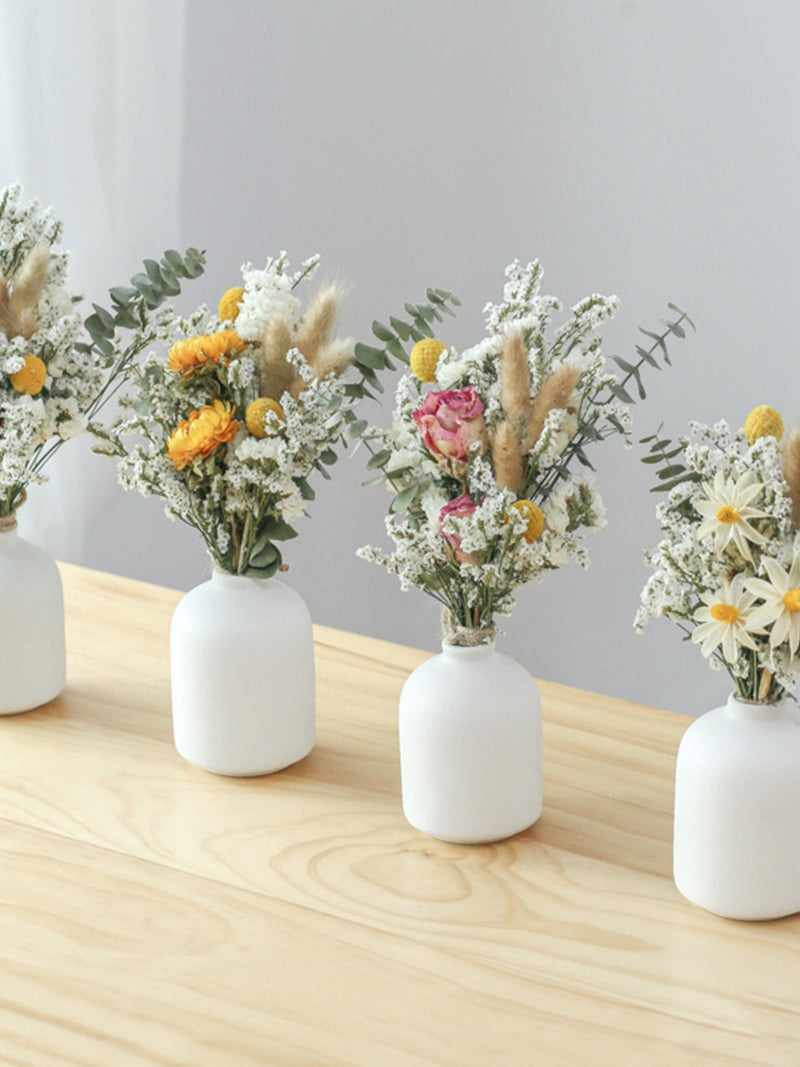 dried bouquet with Ceramic vase_dried flowers bouquet_ dry flowers arrangement_desktop ornament_home decoration_wedding decoration FLOWER DELIVERY