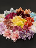 2/500Pcs Mini lily Wholesale for Craft Artificial Silk lily Flower Head Wedding Home DIY Wreath Filler Hanging Mobile Decor Fake Flower silk flower