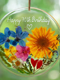 Birthday Gifts with Any Engraving for Grandma 70th Birthday Gift for Mom, Gift for Grandma Birthday Gift Personalized Gift Flower Suncatcher birthday flower