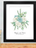 Custom Wedding Bouquet Print - Wedding Bouquet Illustration Bouquet