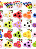 Mini Daisy / Silk Gerbera / Artificial Silk Flower Heads Hairclip DIY Crafts Decor Accessories / 21Colors Fake Dasiy silk flower