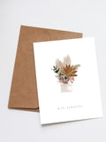 Heartfelt Watercolor Sympathy Greeting Card sympathy flower