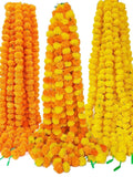 100 Pc SALE ON Indian Mix Color Artificial Decorative Deewali Marigold Flower Garland Strings for Christmas Wedding Party Decoration Diwali house warming flower