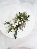 Artequeen Preserved Flower wedding Hair Comb | Bridal Jewellery wedding flower