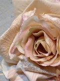 Pink Champagne Silk Velvet Rose, DIY Millinery Flower silk flower