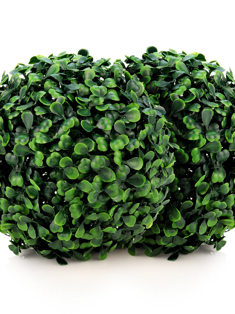 Topiary Balls, Set of 2 7 inch Artificial Boxwood Outdoor Plants, Faux Outdoor Plastic Greenery Plant DŽcor, Indoor Urn Filler, Front Door faux plants