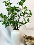 Artificial Osmanthus Branch with Leaf Fake Small Tree Foliage Twig Living Room Greenery Decor Rustic Garden Plant Arrangement Landscape Pick faux plants