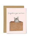Congrats on Your New Home - Housewarming Gift, New House, Cat, Funny Greeting Card, Cute, First Home, Congratulations, Moving House house warming flower
