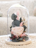 Decorative Glass bell FLEUR D'AURORE dried flowers, custom gift glass bell, dried flower trendy home decoration, dry flower arrangement FLOWER DELIVERY