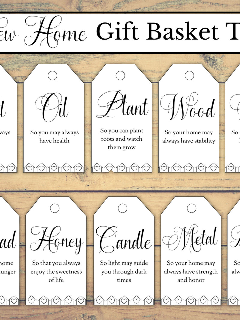 New Home Tags and Card, New Home Gift Basket Tags, Housewarming Gift Tags,  Housewarming Gift Basket, Welcome Home Gift, Gifts for New House house warming flower