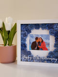 Floral Photo Shadow Box | Customized Flower Box | Personalized Rose Box | Gift for Anniversary, Birthday, Wedding, Sympathy, Memorial sympathy flower