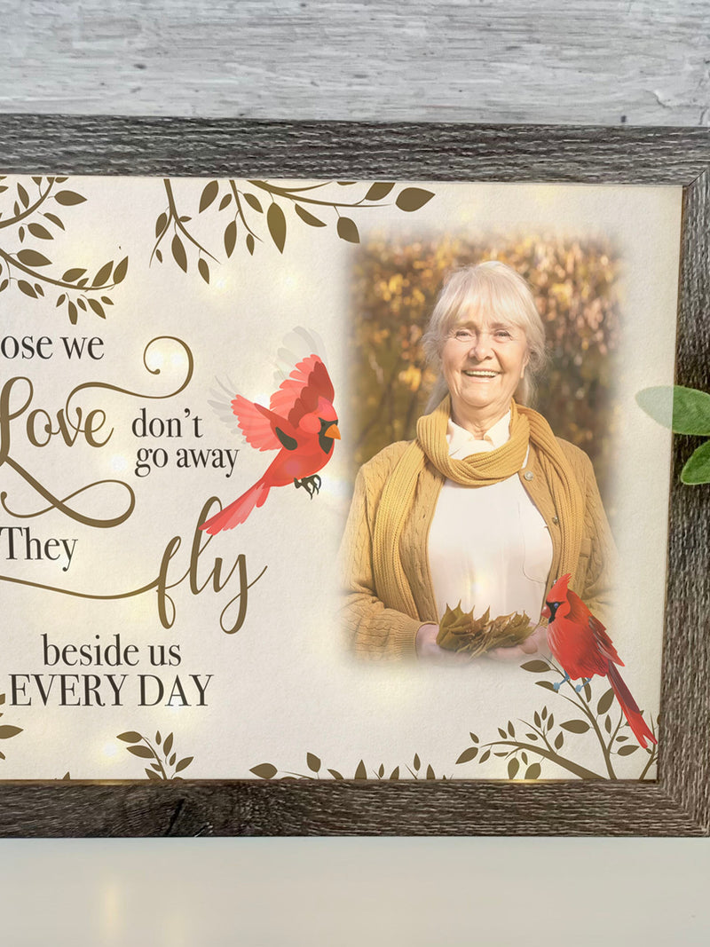 Those we love don't go away, Sympathy Gift, Memorial Frame, Keepsake, Memory Frame, Bereavement Gift, Sympathy Frame,  Memorial Shadow Box, sympathy flower