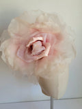 Extra Large Pale Old Rose 12"-13" Silk Organdy Velvet Rose- Millinery Flower for Hats and Fascinators - weddings -home decoration - Dresses silk flower
