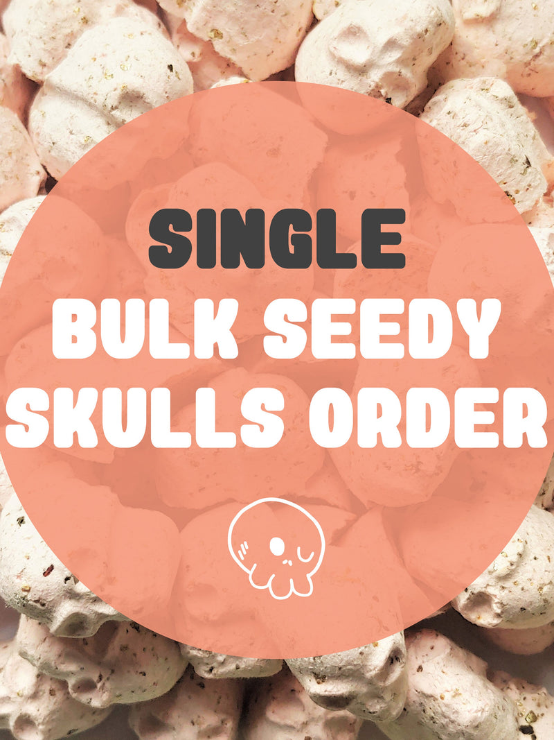 Plantable Paper Skulls Wedding Favors Bulk Order. Wild Flower Seed Bombs Handmade Custom Gift. Goth Wedding. Halloween Bridal Shower. seeds bulk