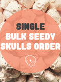 Plantable Paper Skulls Wedding Favors Bulk Order. Wild Flower Seed Bombs Handmade Custom Gift. Goth Wedding. Halloween Bridal Shower. seeds bulk