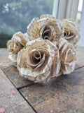 6 Paper Roses, Book Page Flowers, Bookish Wedding Decor, Paper Anniversary Gift, Literary Gifts for Book Lovers, Anniversary Gift for Reader ANNIVERSARY