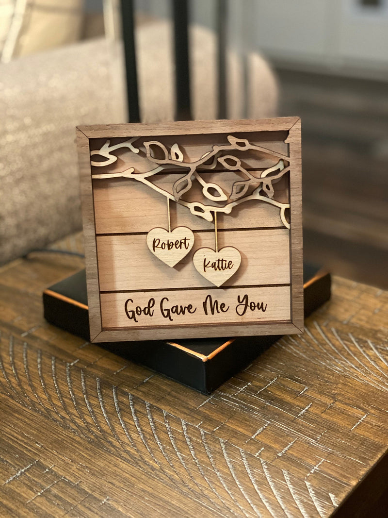Personalized Wooden Sign | 3D Couple's Names | Wedding Gift | Anniversary Gift ANNIVERSARY