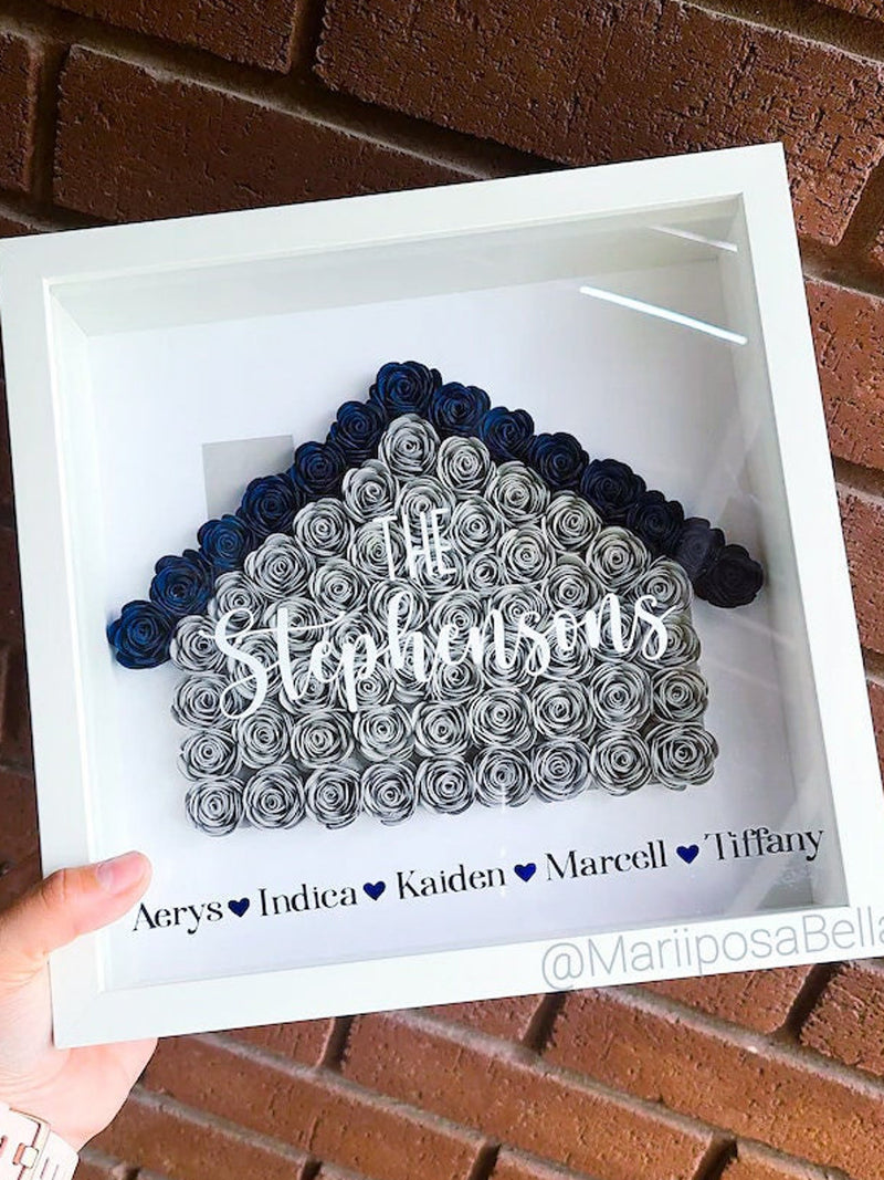 House Flower Box | Gift For New Home Owner, Personalized Family Wall Decor, Gift For A Family, House Warming Gift, Home Gifts For New House house warming flower