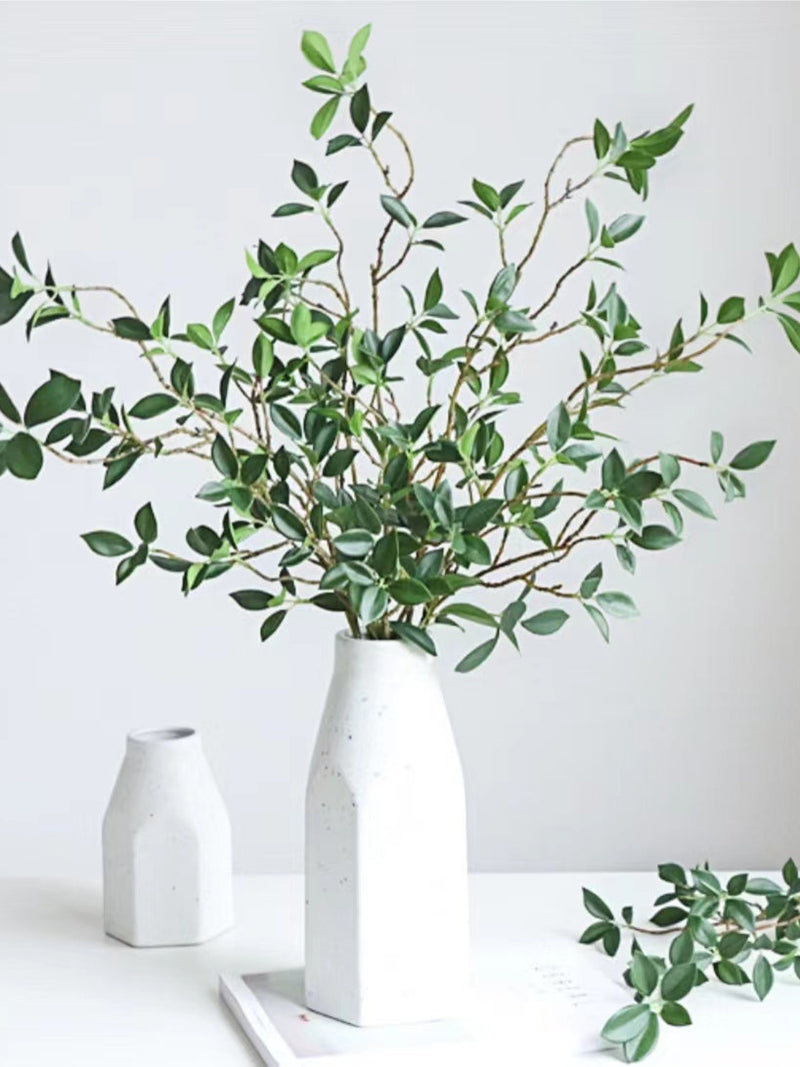Ficus Microcarpa Branch Real Touch Artificial Faux Plant Home Decor Plants for Bouquet , 2 Sizes faux plants