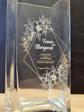 Personalised Special Anniversary Vase | Diamond, Golden, Ruby, Silver Wedding | 60, 50, 40, 25 Years | Gifts for Parents, Grandparents ANNIVERSARY