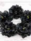 1/1000PCS 3" Black Peony Artificial Silk Flower Head Bulk Wholesale for Crafts  Flower Wall Home Oranment Wedding Fake Flowers Decor silk flower