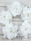 8cm Bulk White Peony 3'' Silk Artificial flower head 1-1000Pcs Fake flower for Home Wedding DIY Bouquet Floral Arrangement Decor Faux Flower silk flower