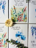 My Heart is with You In Time of Sorrow Card, With Sympathy Art Card, Wherever a Beautiful Soul has Been Sympathy Card, Pack 6 cards sympathy flower